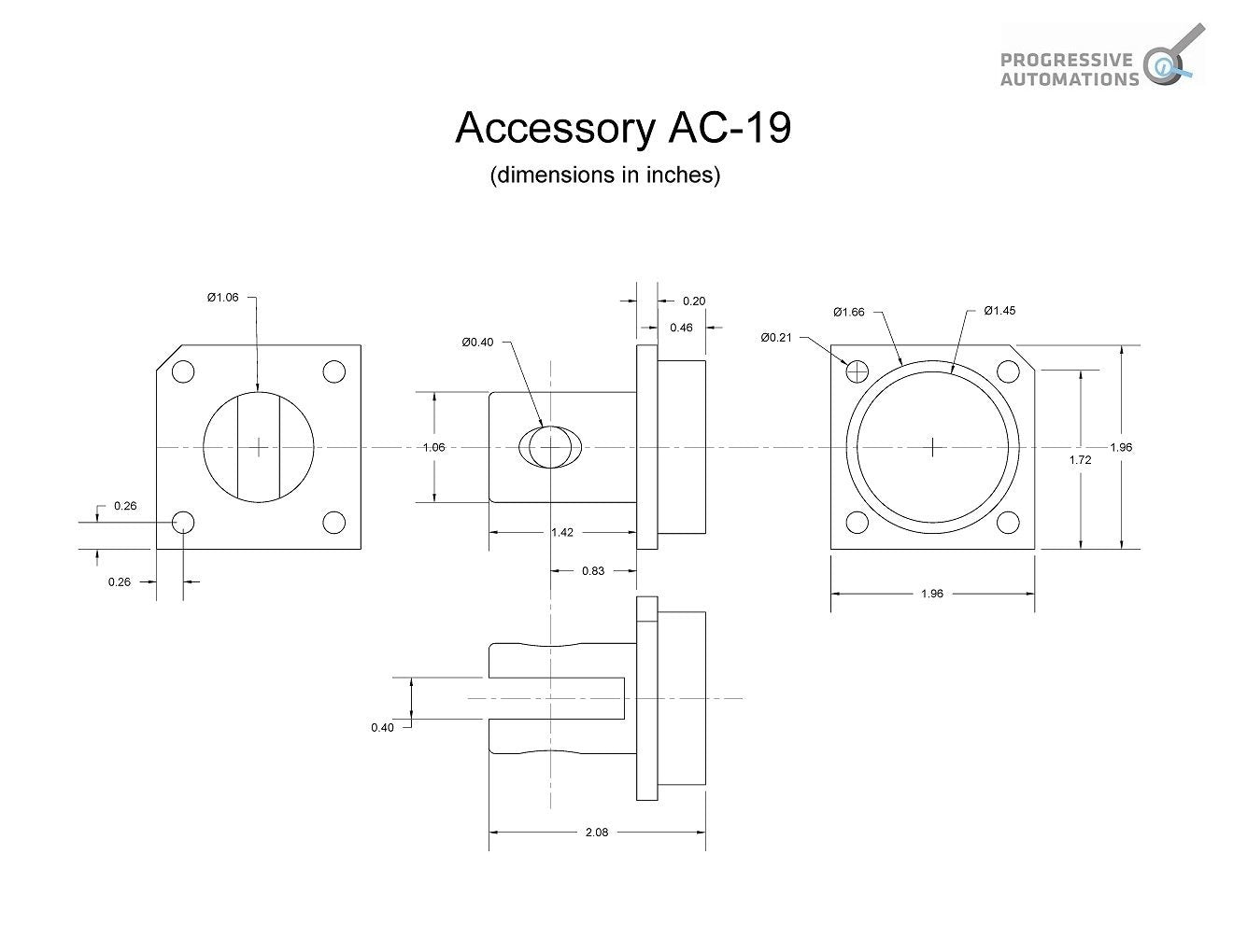 Chape d'extrémité de moteur - Modèles PA-03