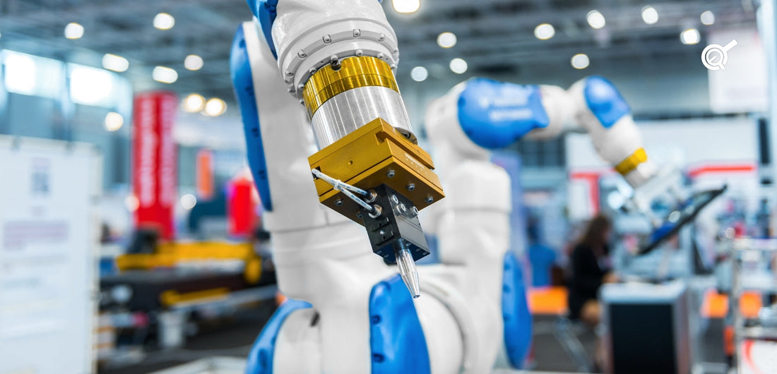 Robotic arm at industrial expo