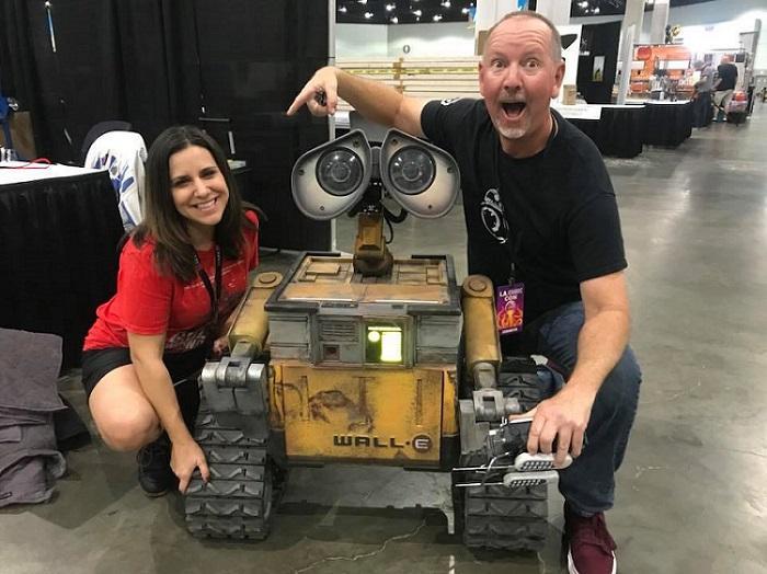 Photo of Wall-E Robot at LA Comic-Con and Michael McMaster