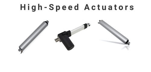 Image of the linear actuators by Progressive Automations and text on center 