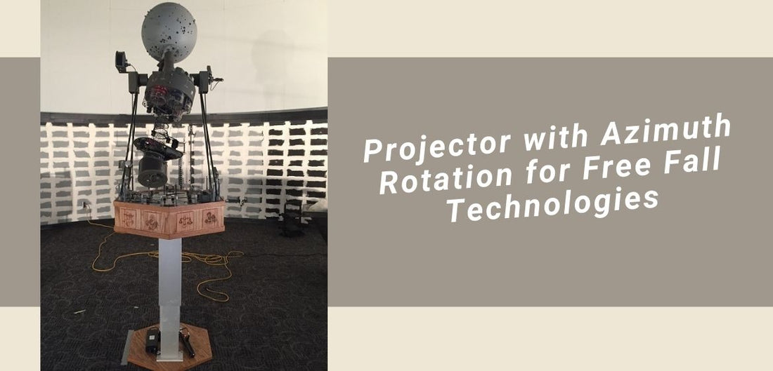 Projector with Azimuth Rotation for Free Fall Technologies