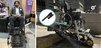 Fauteuil roulant monte-escaliers utilisant l'actionneur PA-17-POT