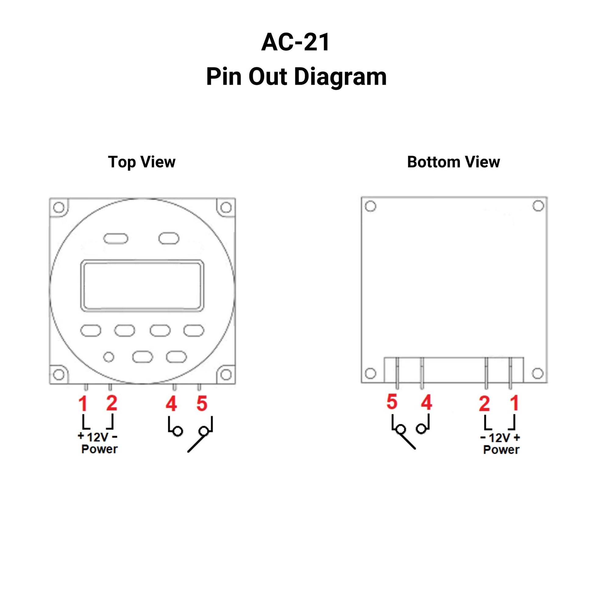 Digital Programmable Timer Switch Pin Out Diagram
