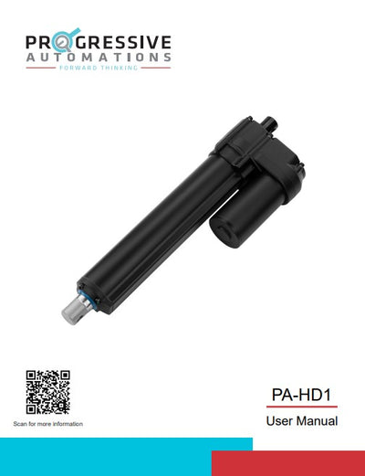 Actuador lineal de servicio pesado PA-HD1  Alta resistencia y  clasificación IP65 – Progressive Automations