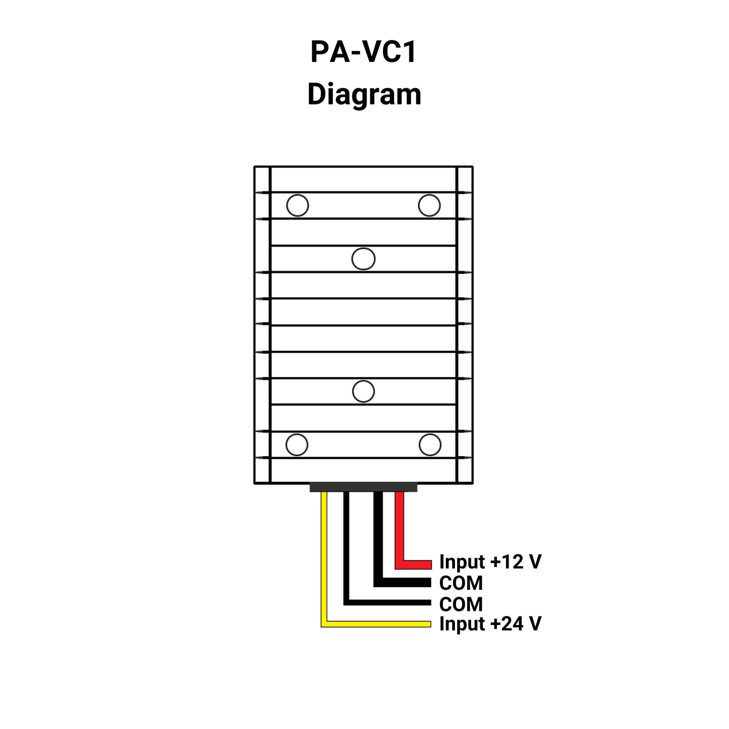 Voltage Converter - 12-24 VDC - 40A diagram