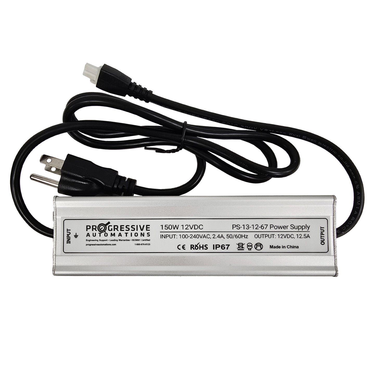 Power Supply - 100-240 VAC - 12 VDC - 12.5A - IP67