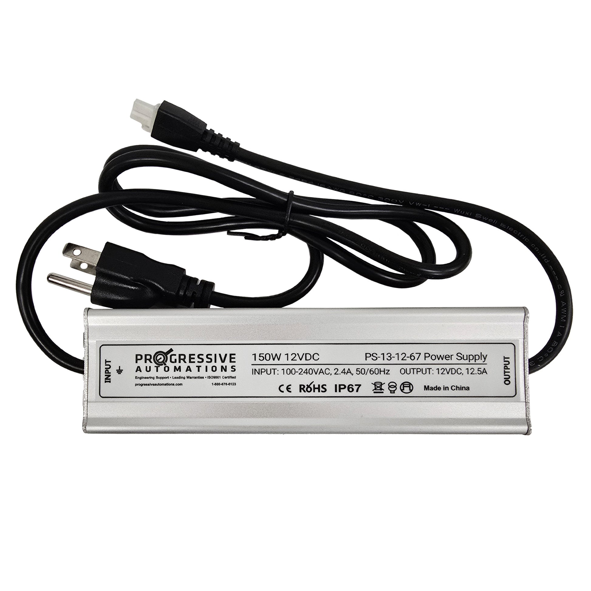 Power Supply - 100-240 VAC - 12 VDC - 12.5A - IP67