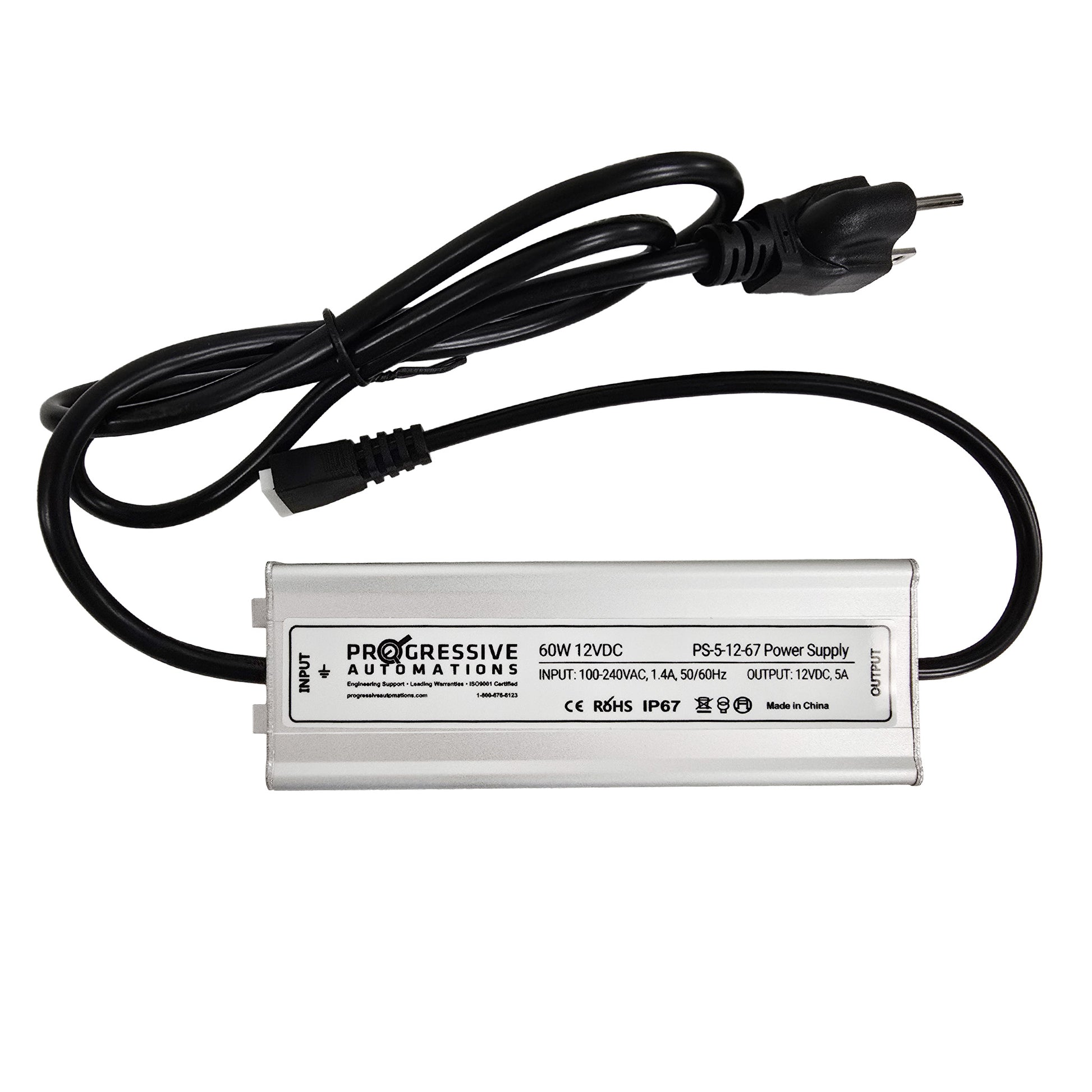 Power Supply - 100-240VAC - 12 VDC - 5A - IP67