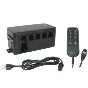 120 VAC - 12/24 VDC Control Box - 4 Channel - Wired Remote